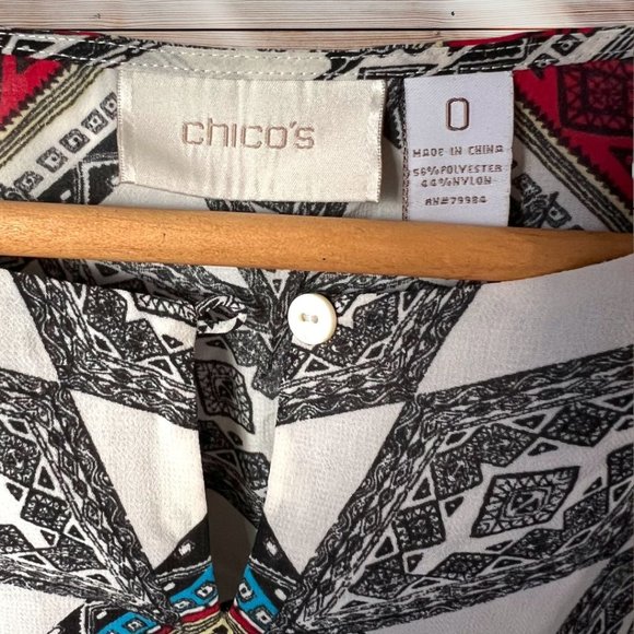 Chico's Scarf type blouse size 0 - Picture 3 of 5